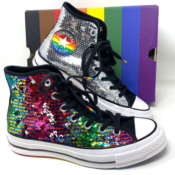 Converse Shoes - Converse CHUCK 70 High Sequins Multi Sneakers Women’s Size 167755C